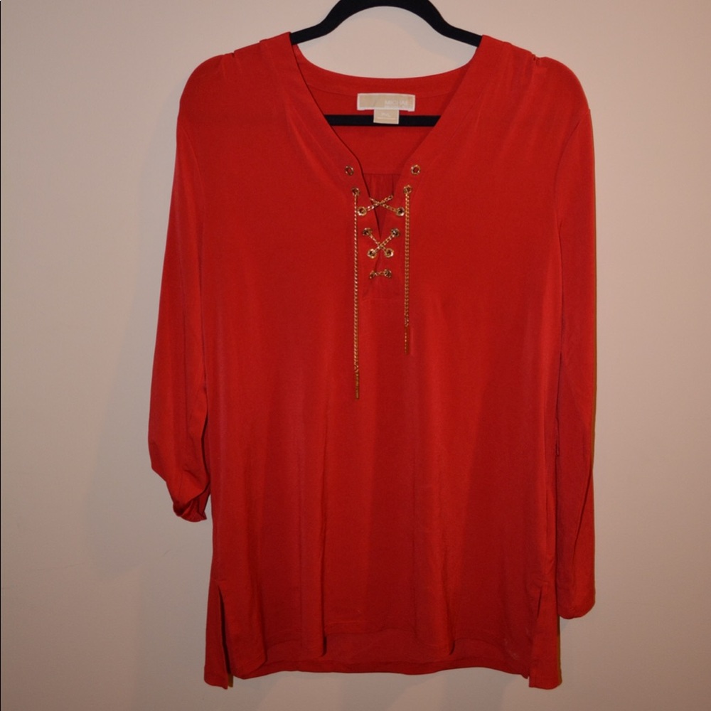 Michael Kors red blouse